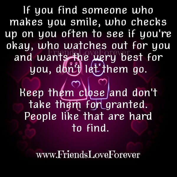 Someone who checks up on you often to see you're okay