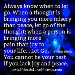 Always know when to Let go