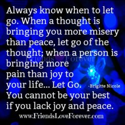 Always know when to Let go Always know when to Let go
