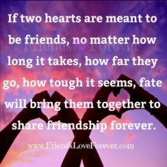 If two hearts are meant to be friends