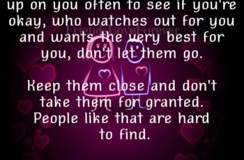 Someone who checks up on you often to see you’re okay