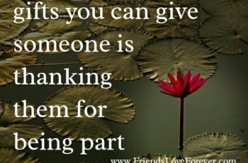 Thank someone for being part of your Life