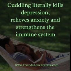 Cuddling literally kills depression